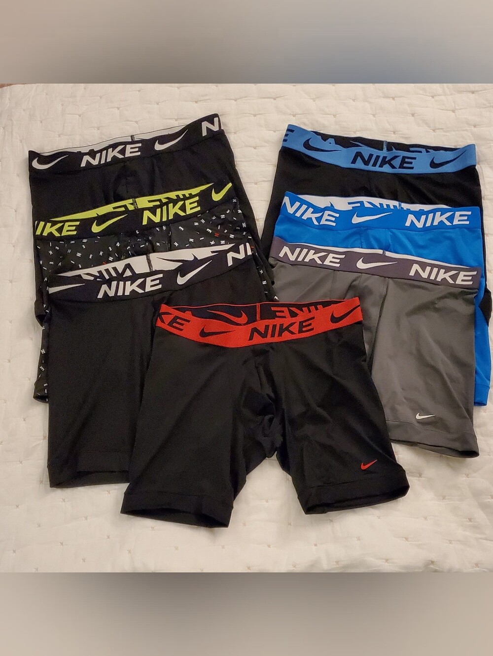 MENS Sz Medium NIKE DRI FIT Essential Micro BOXER BRIEFS 7 Pair All NEW NWOT